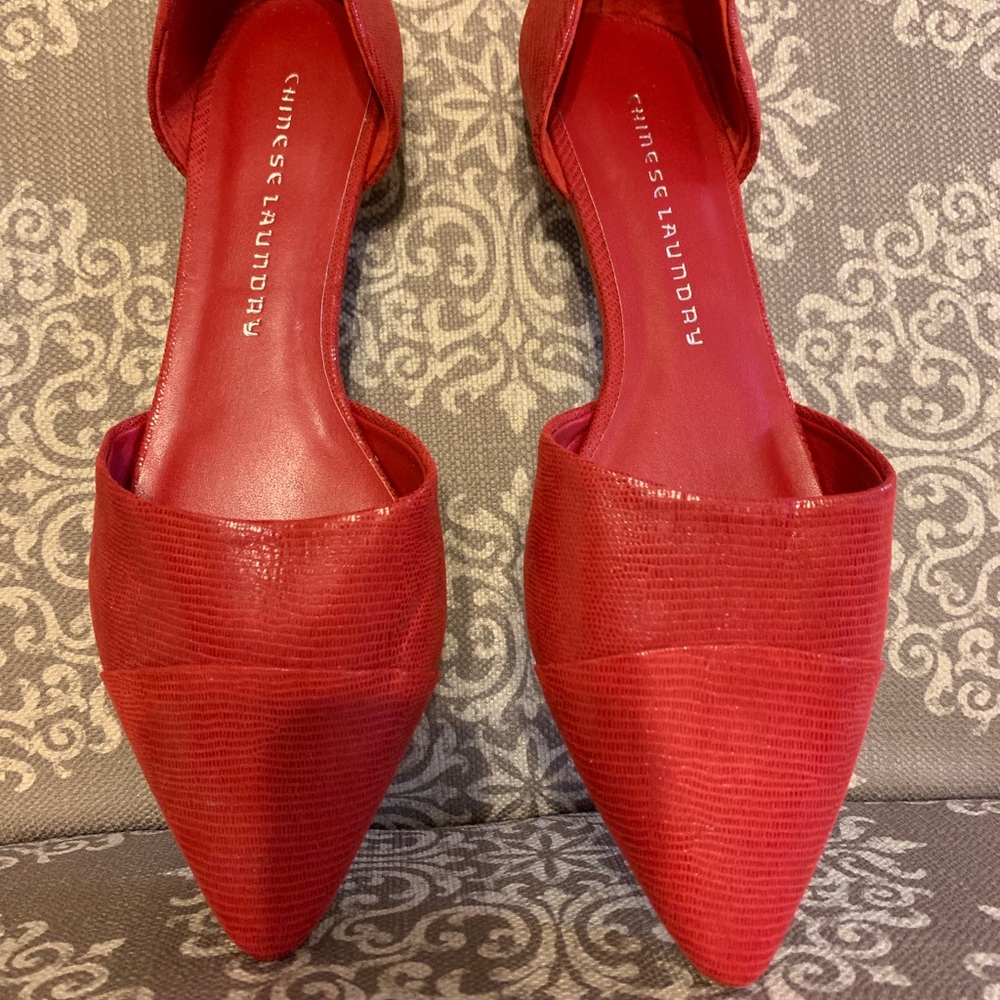 Chinese Laundry Red d’Orsay Flats